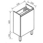Roca ONA 一體式面盆 + 單門面盆櫃 (A327681000+A852115000)